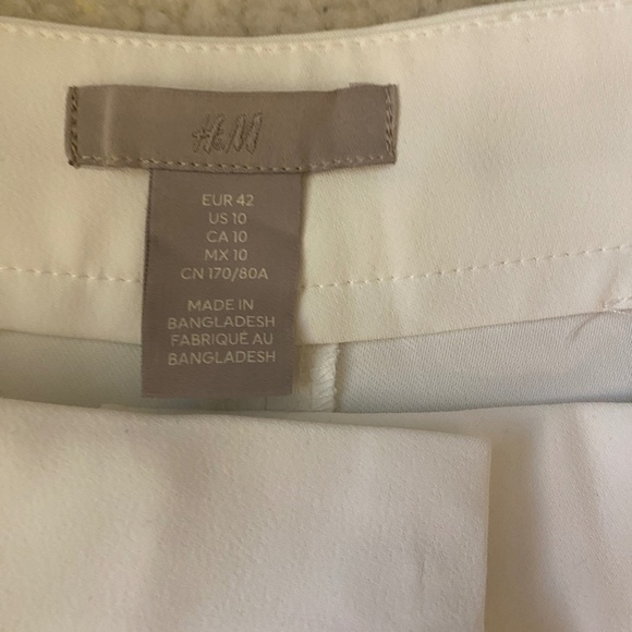 H&M White High Waist Pants Size 10 NWT - Picture 4 of 4